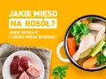 Jakie mięso na rosół? Na talerzu surowa wołowina i kości, w garnku gotujący się rosół z kurczakiem i warzywami.