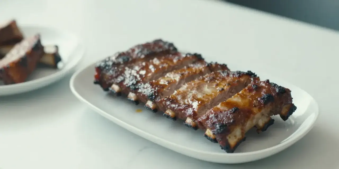 Pyszne żeberka w sosie barbecue, idealne na letni grill.
