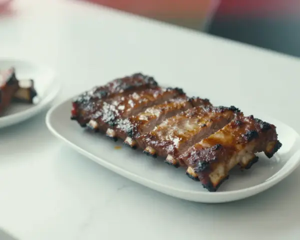 Pyszne żeberka w sosie barbecue, idealne na letni grill.