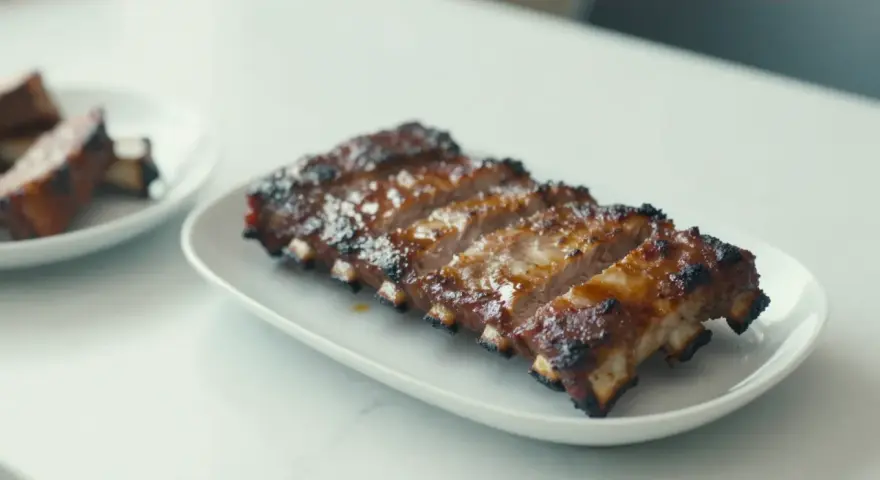 Pyszne żeberka w sosie barbecue, idealne na letni grill.
